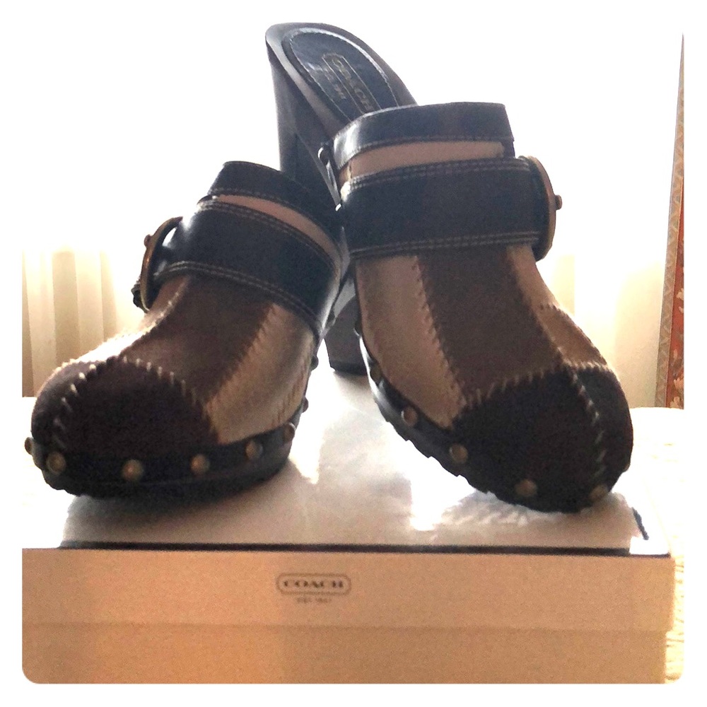 Coach Patchwork Clog, never been worn